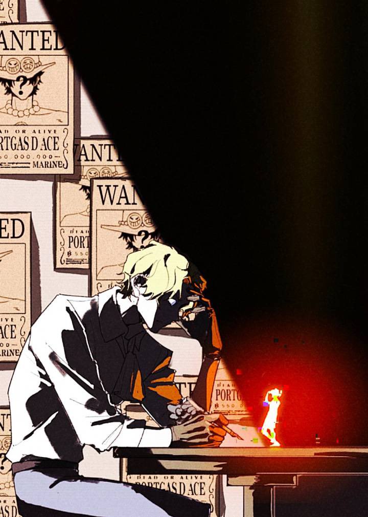 2boys blonde_hair character_name commentary english_commentary fire gloves holding holding_quill male_focus multiple_boys one_piece onecata11 portgas_d._ace profile quill sabo_(one_piece) shirt short_hair wanted_poster white_shirt