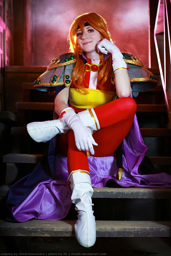 1girl boots cosplay cosplay_photo gloves lina_inverse photo_(medium) slayers solo white_gloves