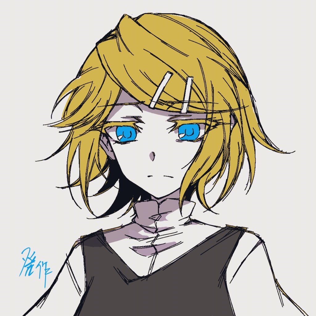 blonde_hair blue_eyes colored_eyelashes commentary evillious_nendaiki habit half-closed_eyes light_frown limited_palette nun regret_message_(vocaloid) rice_rice_2525 riliane_lucifen_d&#039;autriche short_hair signature sketch solo symbol-only_commentary vocaloid
