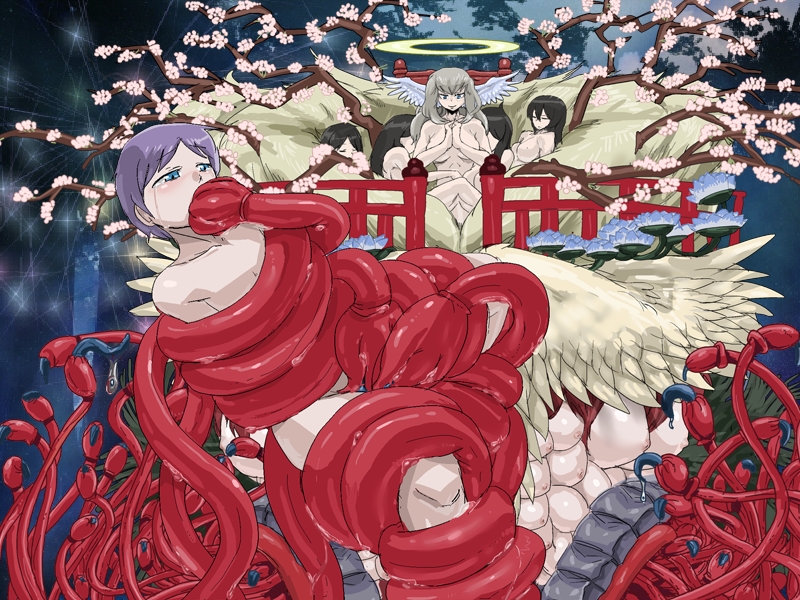 angel angel_wings halo luka_(mon-musu_quest!) mon-musu_quest! monster_girl seraph_eden tagme tentacles wings