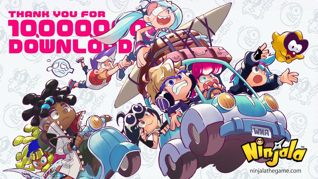 4girls 5boys ahoge aqua_eyes aqua_hair asymmetrical_hair backwards_hat baggy_pants baseball_cap belted_shorts berecca black_gloves black_hair black_hoodie black_sleeves black_sweater blonde_hair blue-framed_eyewear blue_boots blue_coat blue_hairband blue_pants blue_shoes blue_shorts blue_sleeves blunt_bangs boots brown_boots burton_(ninjala) car catching character_background checkered_print clenched_teeth closed_mouth coat collared_coat collared_jacket commentary copyright_name copyright_notice creature denim denim_shorts dreadlocks driving elbow_gloves emma_(ninjala) english_commentary english_text everyone eyepatch fingerless_gloves frown glasses gloves gradient_hair green_hair green_helmet green_pants grey_sleeve_cuffs gumchi hair_tie hairband halftone halftone_background hat headphones helmet high_collar holding holding_map hood hoodie impossible_hair jacket jane_(ninjala) jeans jpeg_artifacts kappei_(ninjala) kinky_hair knee_boots lapels license_plate logo long_hair long_shirt long_sleeves looking_at_object lucy_(ninjala) map motor_vehicle multicolored_hair multiple_boys multiple_girls ninjala o-ring official_art open_clothes open_coat open_mouth padded_vest pants pink_hair pink_shirt pocket polka_dot polka_dot_background pompadour popped_collar puffy_long_sleeves puffy_sleeves purple_hair red_shoes red_vest rianti-wong ribbed_sweater ron_(ninjala) scooter second-party_source semi-rimless_eyewear shirt shoes short_hair shorts shouting shuriken sidecut single_bare_arm single_fishnet_armwear single_sleeve sitting sleeveless sleeveless_jacket sleeveless_shirt small_pupils smile sneakers spiked_hair_ornament star_(symbol) star_print steering_wheel streaked_hair suitcase sunglasses surfboard sweater tears teeth thank_you torn_clothes torn_shorts turtleneck turtleneck_sweater twintails two-sided_coat two-sided_fabric two-tone_hair undercut unzipped upper_teeth_only van_(ninjala) very_long_hair vespa vest watermark weapon web_address wheel white-framed_eyewear white_hair white_hat white_shirt white_sleeves wrestling_boots yellow_eyes yellow_jacket yellow_sleeves zipper