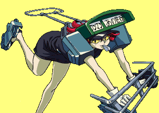 1girl all_fours arm_support bare_legs bishoujo_senshi_sailor_moon bishoujo_senshi_sailor_moon_s bracelet breasts bright_pupils cleavage colored_sclera colored_skin cowboy_shot daimon_(sailor_moon) demon_girl dress game_cg jewelry lips looking_at_viewer mamesi_(suhk8583) medium_hair miniskirt official_art pencil_skirt railing railroad_tracks red_hair short_dress simple_background skin_tight skirt smile thighs thong toden train_conductor translation_request upper_body wide_hips yellow_sclera yellow_skin