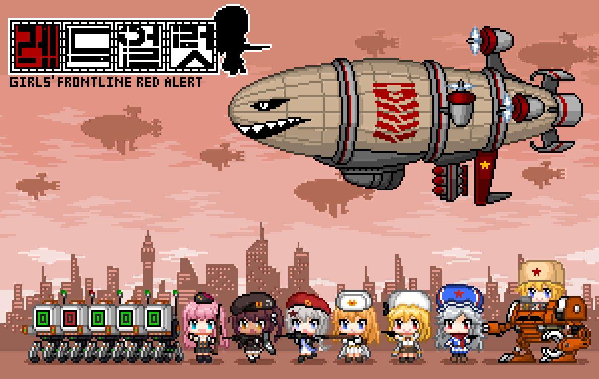 6+girls 9a-91_(girls&#039;_frontline) aircraft bad_id bad_pixiv_id beret command_&amp;_conquer command_&amp;_conquer:_red_alert command_&amp;_conquer:_red_alert_2 copyright_name crossover dark-skinned_female dark_skin dirigible drone english_text fur_hat gas-seal_revolver girls&#039;_frontline gun handgun hat kirov_airship makarov_(girls&#039;_frontline) mecha mosin-nagant_(girls&#039;_frontline) multiple_girls nagant_m1895 nagant_revolver_(girls&#039;_frontline) parody pixel_art ppsh-41_(girls&#039;_frontline) red_star revolver robot saiga-12_(girls&#039;_frontline) shield_module simonov_(girls&#039;_frontline) soviet star_(symbol) title_parody trait_connection ushanka walker_(robot) weapon yuyukong