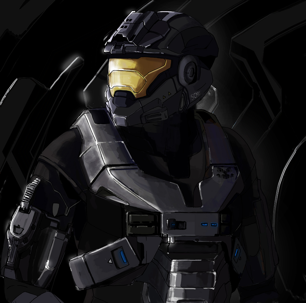 androgynous armor bad_id bad_pixiv_id dark gender_request halo:_reach halo_(game) halo_(series) helmet male_focus power_suit sodayasan solo spartan spartan-b312 spartan_(halo) thom-293
