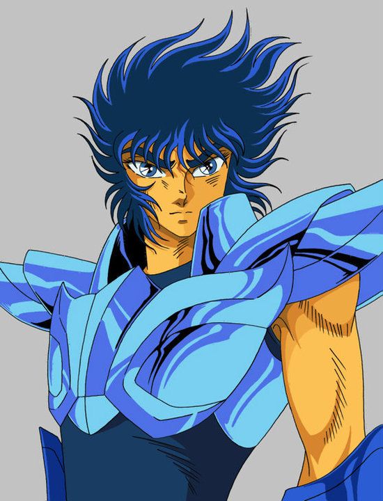 1boy blue_hair fire ikki_(inferiorin) knights_of_the_zodiac male_focus phoenix_ikki solo