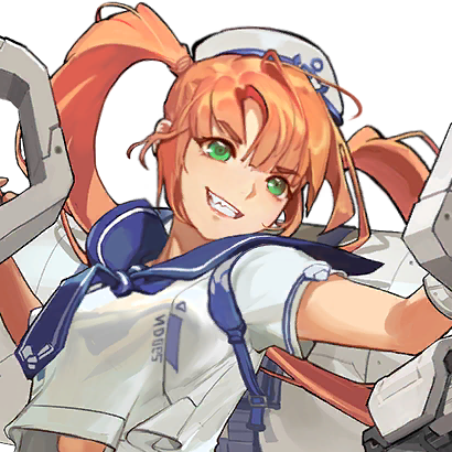 1girl breasts clenched_teeth eyebrows_hidden_by_hair female_focus game_cg green_eyes hair_between_eyes hat head_tilt last_origin long_hair medium_breasts neckerchief nereid_(last_origin) official_art orange_hair rorobomb sailor_collar sailor_hat sailor_shirt shirt short_shirt short_sleeves smile teeth transparent_background twintails upper_body
