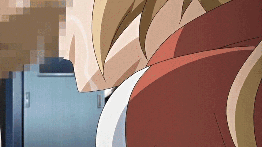 10s 2boys 2girls animated animated_gif black_hair blonde_hair censored ebihara_urara fellatio guilty+ jacket kijima_yuuji long_hair multiple_boys multiple_girls okita_asuka oral penis ran_sem rin_x_sen saliva saliva_trail screencap teacher