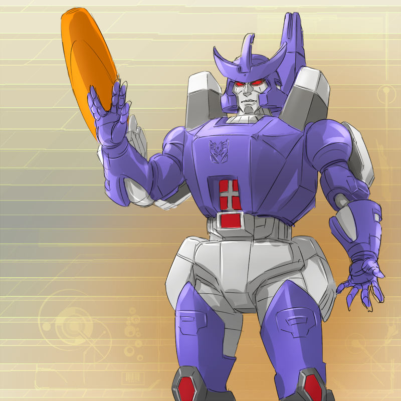 1boy arm_cannon galvatron iesupa logo male_focus mecha robot solo transformers weapon