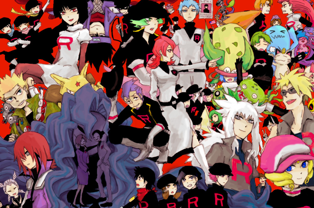 6+boys 6+girls :d al_(pokemon_adventures) alakazam arbok atilla_(pokemon) bad_id bad_pixiv_id baseball_cap blonde_hair blunt_bangs breasts butch_(pokemon) cacnea carl_(pokemon_adventures) carnivine carr_(pokemon) cassidy_(pokemon) character_request clothes_writing delibird ditto domino_(pokemon) electrode_(pokemon) ethan_(pokemon) gen_1_pokemon gen_2_pokemon gen_3_pokemon gen_4_pokemon gym_leader hat holding holding_unworn_clothes holding_unworn_hat hun_(pokemon) iron-masked_marauder james_(pokemon) jessie_(pokemon) jewelry kadabra koffing koga_(pokemon) lance_(pokemon) legendary_pokemon logo long_hair lyra_(pokemon) magneton masked_man_(pokemon_adventures) meowth mewtwo mime_jr. miyamoto_(pokemon) multiple_boys multiple_girls neo_team_rocket nintendo on_head open_mouth orm_(pokemon) pokemon pokemon:_the_first_movie_-_mewtwo_strikes_back pokemon_(anime) pokemon_(classic_anime) pokemon_(creature) pokemon_4ever_-_celebi:_the_voice_of_the_forest pokemon_adventures pokemon_hgss pokemon_on_head pokemon_rgby red_(pokemon) red_hair sabrina_(pokemon) sebastian_(pokemon) sham_(pokemon) short_hair sidelocks silver_(pokemon) sird_(pokemon) smile sngw sunglasses surge_(pokemon) team_rocket team_rocket_grunt team_rocket_uniform tyson_(pokemon_ep235) unworn_hat unworn_headwear upper_body v very_long_hair victreebel wendy_(pokemon) wobbuffet
