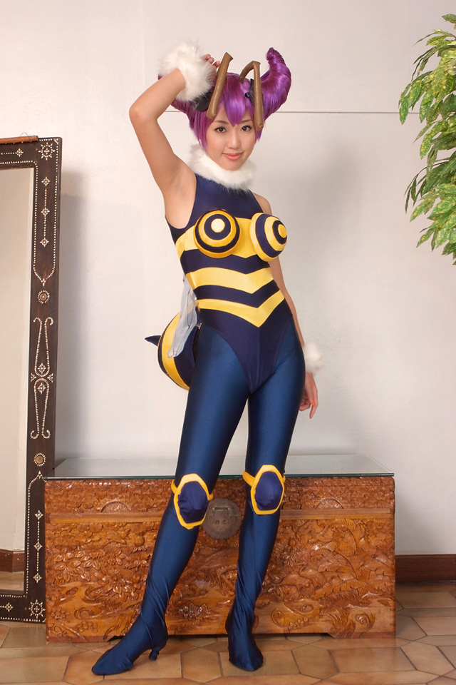 ai antennae armpits capcom cosplay pantyhose photo_(medium) q-bee darkstalkers