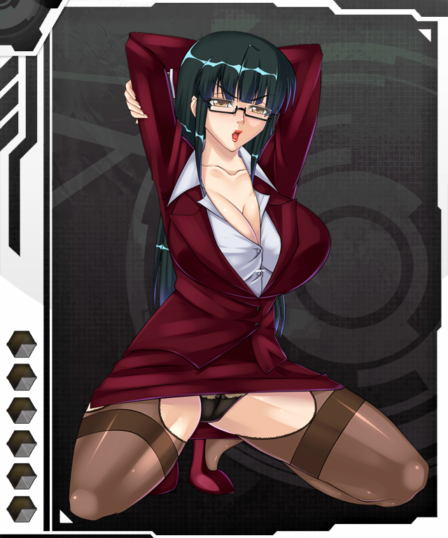 breasts cara_the_blood_lord formal_clothes kagami_hirotaka kitae_uehara lilith-soft miniskirt office_lady skirt taimanin_(series) taimanin_asagi taimanin_asagi_kessen_arena taimanin_asagi_battle_arena_all_card_gallery uehara_kitae