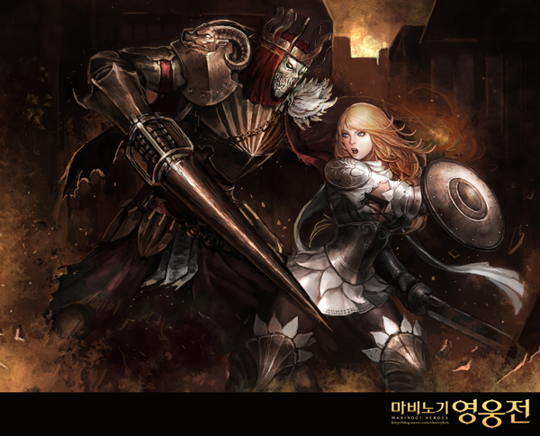 artist_request blonde_hair fiona_(mabinogi) mabinogi mabinogi_heroes the_prince vampire