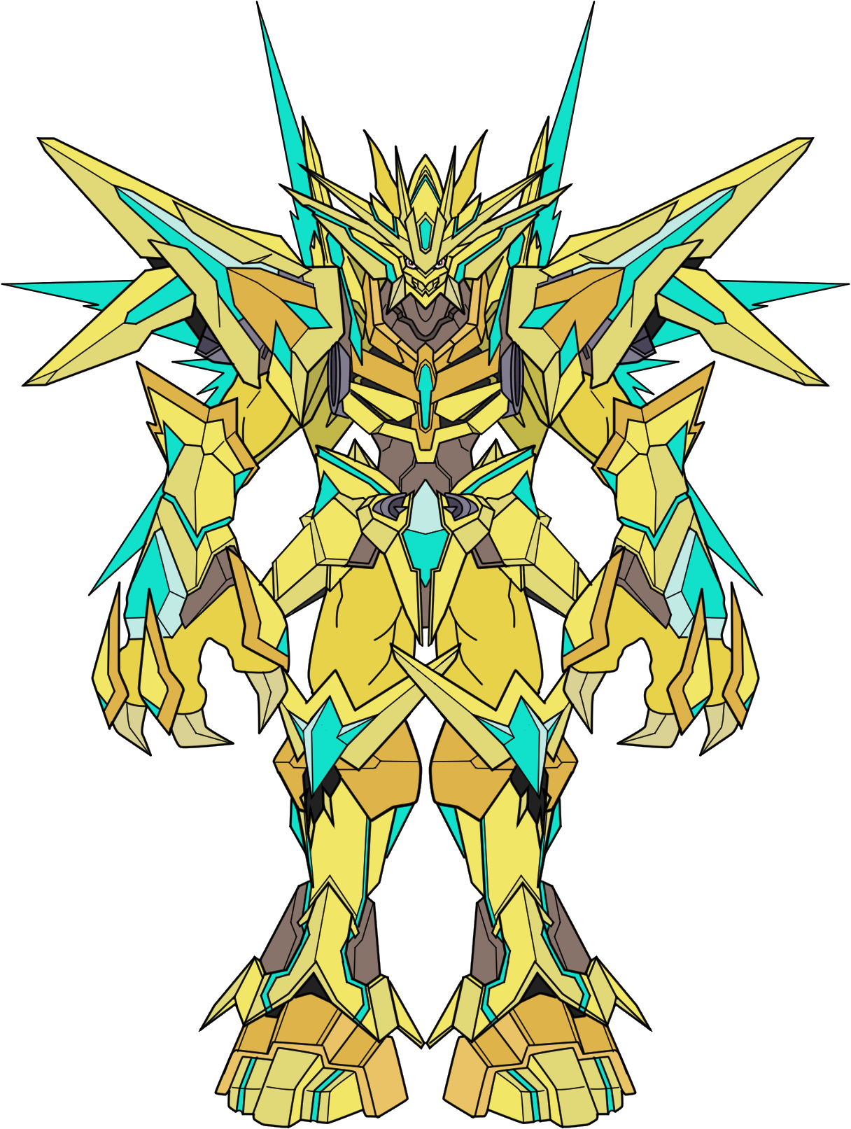 1boy armor digimon digimon_(creature) highres magnamon magnamon_x-antibody magnamon_x-antibody_gold_digizoid_mode male_focus muscular muscular_male solo