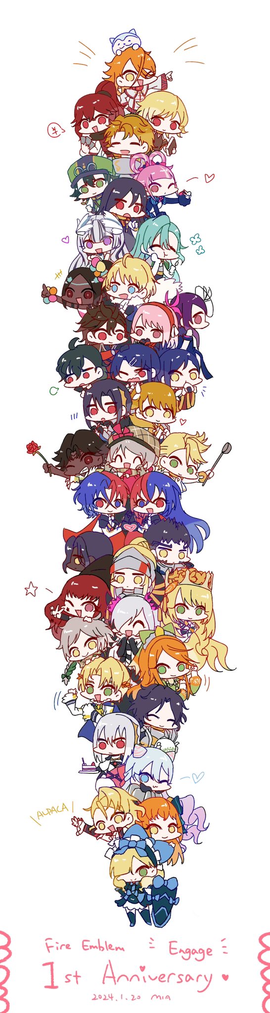 6+boys 6+girls :d absolutely_everyone alcryst_(fire_emblem) alear_(female)_(fire_emblem) alear_(male)_(fire_emblem) alfred_(fire_emblem) amber_(fire_emblem) anna_(fire_emblem) anna_(fire_emblem_engage) armor blonde_hair blue_hair blue_ribbon blunt_bangs boucheron_(fire_emblem) bunet_(fire_emblem) celine_(fire_emblem) chibi chloe_(fire_emblem) circlet citrinne_(fire_emblem) clanne_(fire_emblem) closed_eyes closed_mouth crown diamant_(fire_emblem) dress dual_persona etie_(fire_emblem) everyone fire_emblem fire_emblem_engage flower fogado_(fire_emblem) framme_(fire_emblem) goldmary_(fire_emblem) green_eyes gregor_(fire_emblem) griss_(fire_emblem) hair_between_eyes hair_ornament hair_ribbon hat heterochromia highres hitsuji_mia holding holding_flower hortensia_(fire_emblem) ivy_(fire_emblem) jade_(fire_emblem) jean_(fire_emblem) kagetsu_(fire_emblem) lapis_(fire_emblem) long_hair louis_(fire_emblem) madeline_(fire_emblem) matching_hair/eyes merrin_(fire_emblem) multicolored_hair multiple_boys multiple_girls nel_(fire_emblem) nil_(fire_emblem) nintendo one_eye_closed open_mouth pandreo_(fire_emblem) panette_(fire_emblem) pink_eyes pink_hair purple_eyes purple_hair rafal_(fire_emblem) red_eyes red_flower red_hair red_rose ribbon rosado_(fire_emblem) rose seadall_(fire_emblem) short_hair smile sommie_(fire_emblem) split-color_hair streaked_hair timerra_(fire_emblem) two-tone_hair veyle_(fire_emblem) white_background wink yunaka_(fire_emblem) zelkov_(fire_emblem)