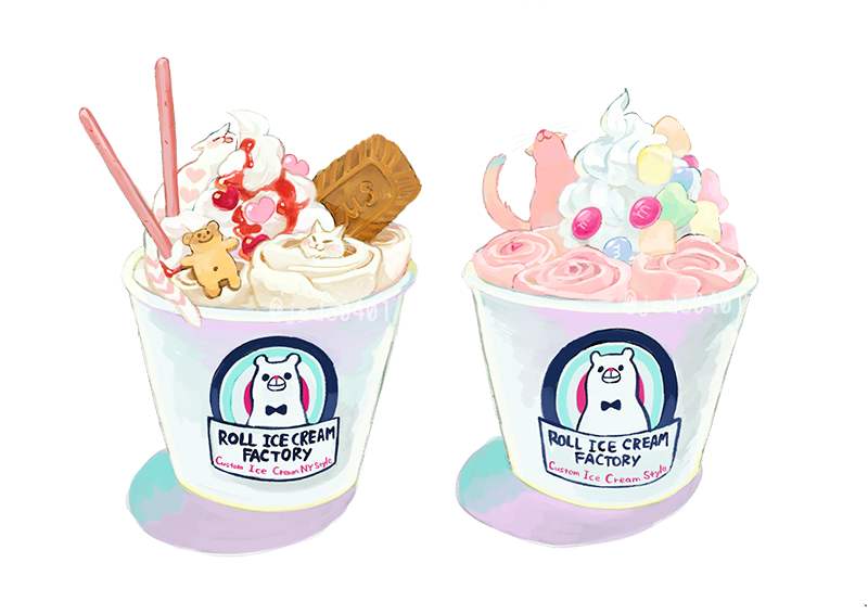animal-themed_food bear bow bowtie candy cat cookie cream cup english_text food food_focus food_request hakuchizu heart ice_cream ice_cream_cup in_food logo no_humans original pink_fur pocky polar_bear product_placement shadow simple_background strawberry_syrup sweets twitter_username undersized_animal watermark white_background white_fur