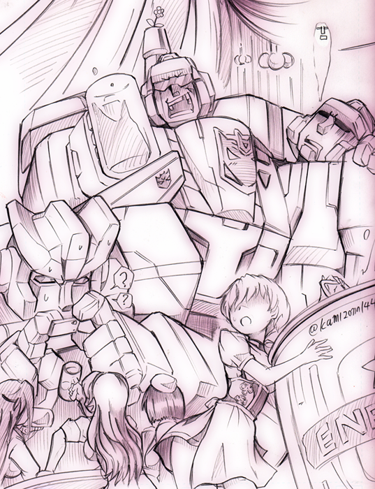 10s 1980s_(style) 3boys 4girls ? alcohol ashigara_(kancolle) astrotrain beer beer_can beer_mug beret black_hair blitzwing blonde_hair blouse braid breasts can cannon cellphone cleavage closed_eyes crossover cup decepticon dress dress_shirt drink drink_can drinking drunk elbow_gloves energon flower giving_up_the_ghost glass gloves hairband hat insignia iphone japanese_clothes jun&#039;you_(kancolle) kamizono_(spookyhouse) kantai_collection long_hair machine machinery mecha military military_uniform monochrome mug multiple_boys multiple_girls octane_(transformers) oldschool open_mouth personification phone ponytail retro_artstyle robot sailor_collar sailor_dress science_fiction shirt short_hair silver_hair single_braid sitting skirt smartphone smile spiked_hair spoken_question_mark takao_(kancolle) thighhighs transformers twitter_username unryuu_(kancolle) wavy_hair weapon z1_leberecht_maass_(kancolle)