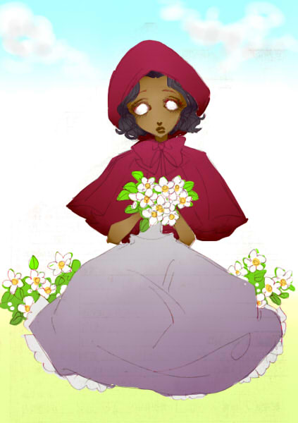 7_veil bleach crossdressing dark_skin dress flower gender_request genderswap hug tousen_kaname