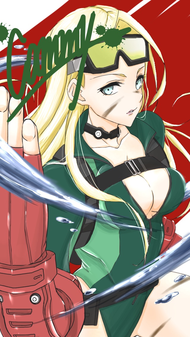 1girl alternate_costume alternate_hairstyle blonde_hair blue_eyes breasts cammy_white character_name choker cleavage female_focus fighting_stance fingerless_gloves gloves goggles goggles_on_head hair_down leotard long_hair mar0maru medium_breasts solo street_fighter street_fighter_v unzipped