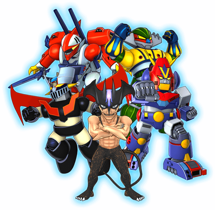 1boy 3d abs billbine choudenji_robo_combattler_v clenched_hand clenched_hands combattler_v_(robot) crossed_arms crossover demon_tail devilman devilman_(character) holding holding_sword holding_weapon koutetsu_jeeg koutetsu_jeeg_(mecha) looking_at_viewer mazinger_(series) mazinger_z mazinger_z_(mecha) mecha multiple_crossover official_art open_hand robot seisenshi_dunbine sharp_teeth smile super_robot super_robot_wars super_robot_wars_dd sword tail teeth topless_male transparent_background weapon yellow_eyes