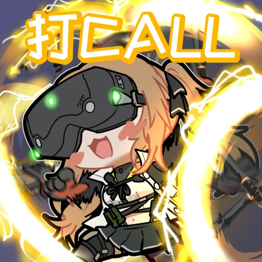 1girl :3 baton_(weapon) black_ribbon brown_hair chibi chinese_commentary chinese_text covered_eyes electricity english_text girls&#039;_frontline girls&#039;_frontline_2:_exilium hair_ribbon head-mounted_display jacket lenna_(girls&#039;_frontline_2) long_hair looking_at_viewer madcore mixed-language_text motion_blur official_art open_mouth ribbon second-party_source skirt solo spinning_weapon tongue tongue_out translated twintails ump9_(girls&#039;_frontline) weapon