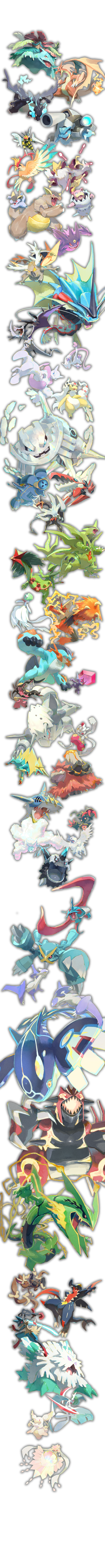 abomasnow absol absurdres aerodactyl aggron alakazam altaria ampharos animal_nose audino banette beedrill blastoise blaziken camerupt charizard crystal diancie e_volution everyone full_body gallade garchomp gardevoir gen_1_pokemon gen_2_pokemon gen_3_pokemon gen_4_pokemon gen_5_pokemon gen_6_pokemon gengar glalie glowing groudon gyarados heracross highres houndoom kangaskhan kyogre latias latios legendary_pokemon long_image lopunny lucario manectric mawile medicham mega_abomasnow mega_absol mega_aerodactyl mega_aggron mega_alakazam mega_altaria mega_ampharos mega_audino mega_banette mega_beedrill mega_blastoise mega_blaziken mega_camerupt mega_charizard_x mega_charizard_y mega_diancie mega_gallade mega_garchomp mega_gardevoir mega_gengar mega_glalie mega_gyarados mega_heracross mega_houndoom mega_kangaskhan mega_latias mega_latios mega_lopunny mega_lucario mega_manectric mega_mawile mega_medicham mega_mewtwo_x mega_mewtwo_y mega_pidgeot mega_pinsir mega_pokemon mega_rayquaza mega_sableye mega_salamence mega_sceptile mega_scizor mega_sharpedo mega_slowbro mega_steelix mega_swampert mega_tyranitar mega_venusaur mewtwo mythical_pokemon nintendo pidgeot pinsir pokemon pokemon_(creature) primal_groudon primal_kyogre rayquaza sableye salamence sceptile scizor sharpedo simple_background slowbro starter_pokemon_trio steelix swampert tall_image tyranitar venusaur white_background