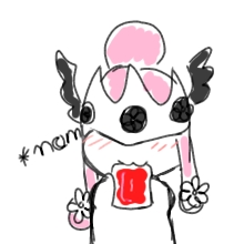 1girl appmon armor beautymon blush digimon female_focus flower meme solo
