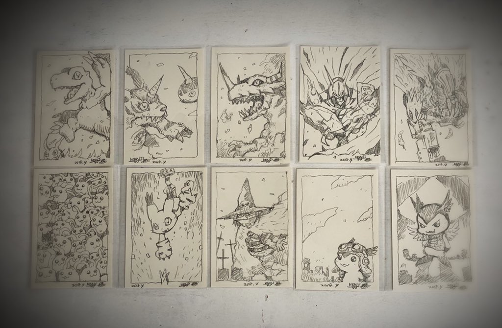 agumon beelzebumon digimon digimon_(creature) gabumon greymon koromon legendz legendz_(creature) mochimon omegamon open_mouth ranshiin_(legendz) sharp_teeth shiron_(legendz) tailmon teeth tokomon tunomon watanabe_kenji wizarmon