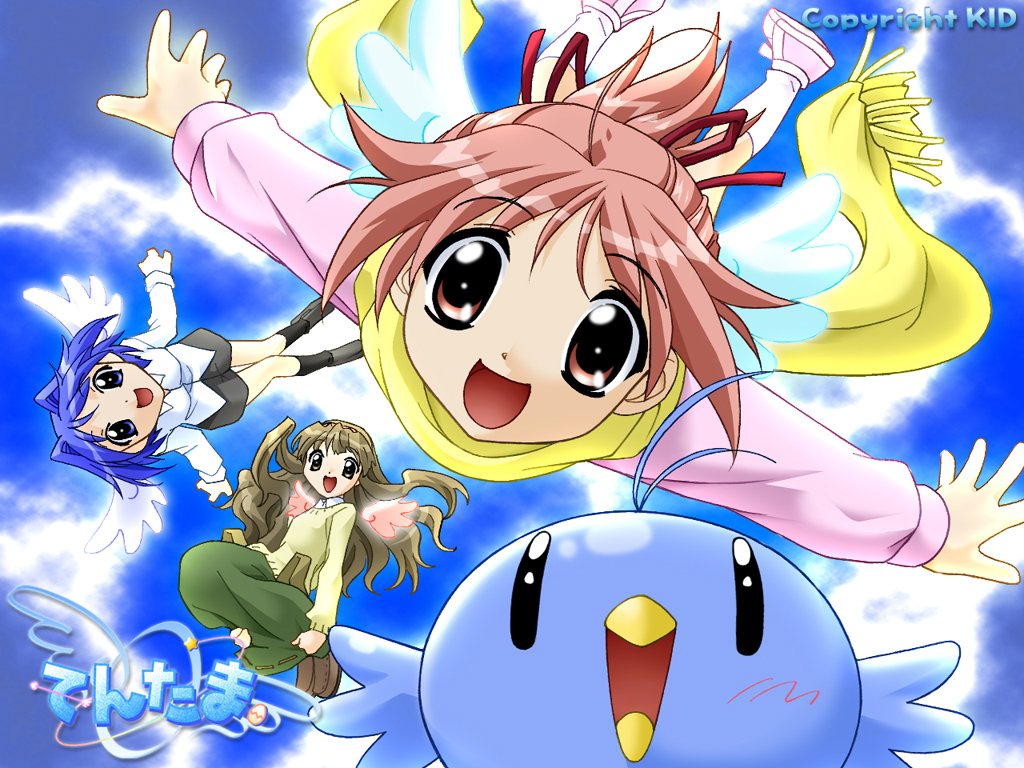 1boy 2000s_(style) 3girls antenna_hair aoi_(bird)_(tentama) aoi_(tentama) aqua_bird aqua_wings archived_source arrow_(projectile) bird black_eyes black_socks blue_eyes blue_hair blue_sky blush brown_footwear cloud cloudy_sky collar collared_shirt company_name copyright_name cracked_egg day detached_wings dress_shirt egg english_text everyone from_below green_skirt grey_footwear grey_shorts hair_intakes hair_ribbon hairband karin_(tentama) kneehighs knees_together_feet_apart koshimizu_takayuki light_brown_hair logo long_hair long_sidelocks long_skirt looking_at_viewer multiple_girls official_art official_wallpaper open_hands open_mouth outdoors outstretched_arms pink_eyes pink_hair pink_hairband pink_shoes pink_sleeve_cuffs pink_sleeves pink_wings ponytail red_ribbon ribbon ribbon-trimmed_skirt ribbon_trim scarf second-party_source shirt shoes short_hair shorts sidelocks skirt sky sleeve_cuffs socks solid_oval_eyes spread_arms star_(symbol) sweater tentama tentama:_1st_sunny_side title tongue translation_request undershirt watase_futaba white_collar white_shirt white_sleeve_cuffs white_socks white_undershirt white_wings wing_collar wings yellow_eyes yellow_scarf yellow_sleeve_cuffs yellow_sleeves yellow_sweater