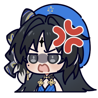 1girl anger_vein beret black_bow black_eyes blue_hat bow chinese_commentary commentary_request hair_bow hat kohane_kun large_variant_set long_hair lowres mole mole_under_eye open_mouth parted_bangs portrait simple_background solo tacet_mark_(wuthering_waves) v-shaped_eyebrows variant_set white_background wuthering_waves yangyang_(wuthering_waves)