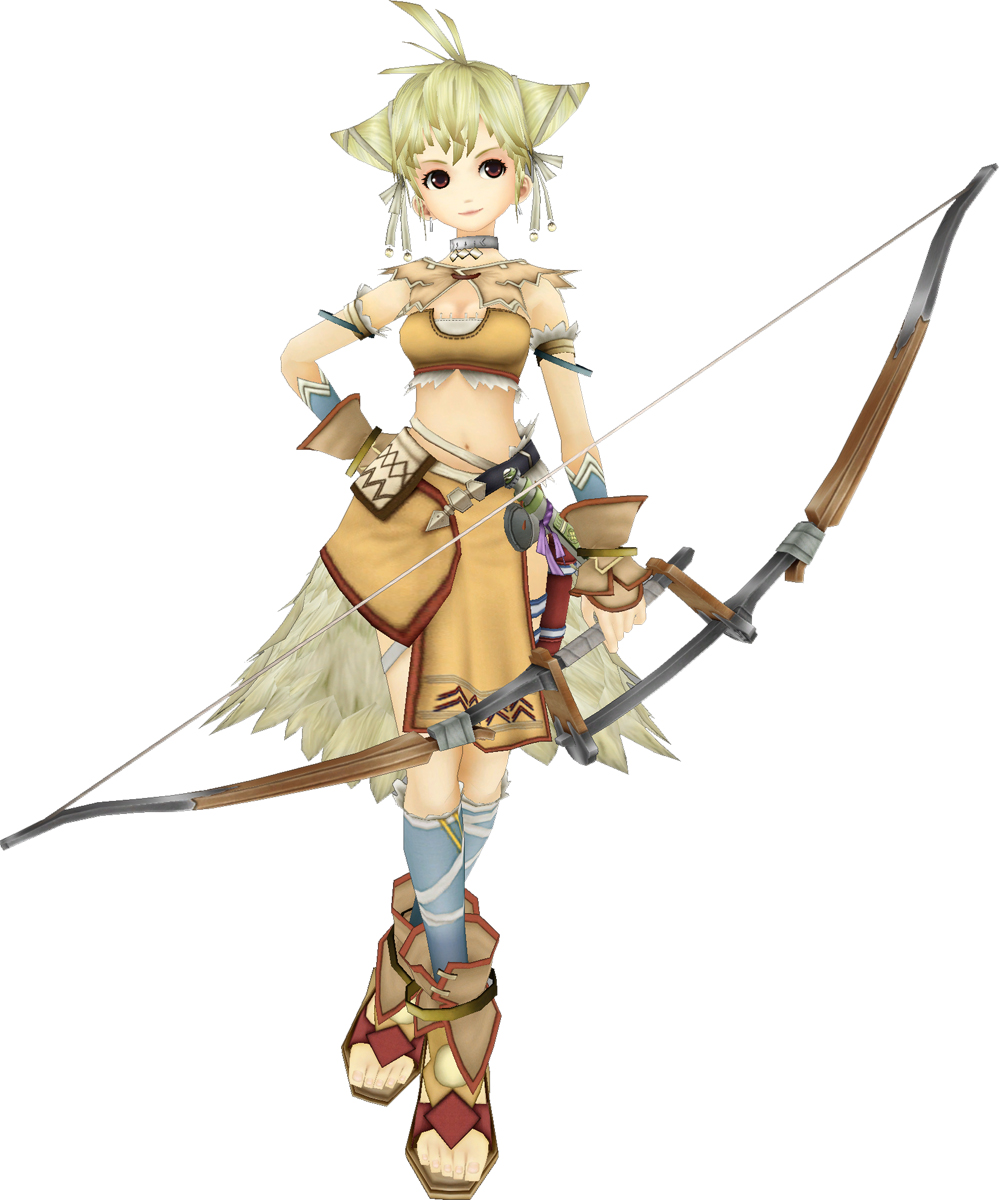 1girl 3d bow_(weapon) cone_hair_bun female_focus hair_bun highres solo trusty_bell viola weapon