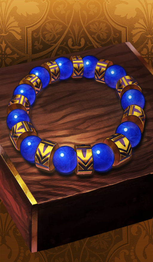 bead_bracelet beads beppu_mitsunaka bracelet brown_background chocolate_lady_no_karasawagi commentary fate/grand_order fate_(series) jewelry no_humans object_focus official_art third-party_source unworn_bracelet