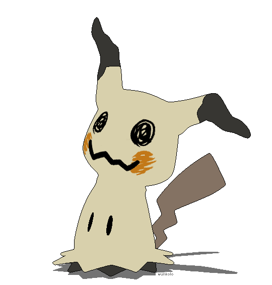 3d animated animated_gif artist_name blinking commentary creature creatures_(company) flat_color full_body game_freak gen_7_pokemon idle_animation looping_animation mimikyu nintendo no_humans pixel_art pokemon pokemon_(creature) pokemon_focus solo transparent_background wunkolo