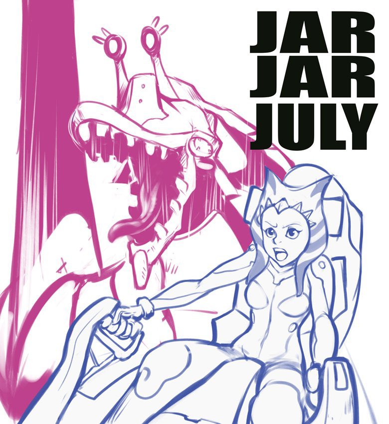 1girl ahsoka_tano cosplay crossover eva_01_(cosplay) izra jar-jar_binks mashup mecha mecha_pilot_suit neon_genesis_evangelion open_mouth parody plugsuit_(cosplay) plugsuit_(evangelion) robot star_wars star_wars:_the_clone_wars tagme tongue