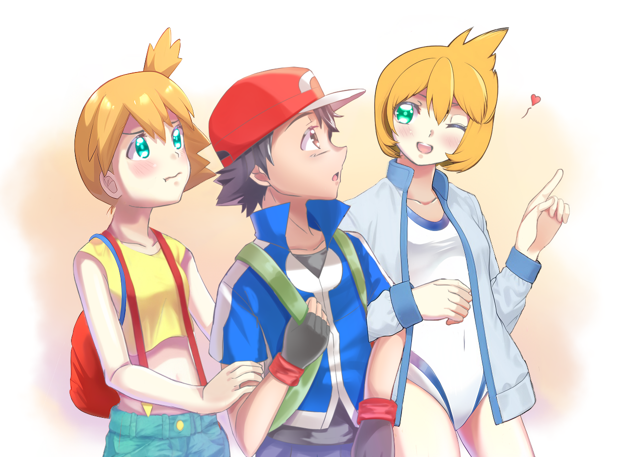 ash ketchum, misty (pokemon), nintendo, pokemon, pokemon (anime ...