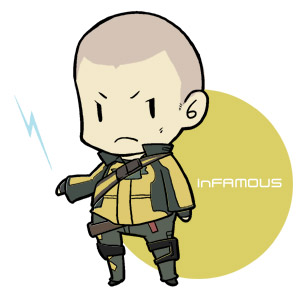 1boy bad_id bad_pixiv_id chibi cole_macgrath copyright_name electricity gloves infamous jacket lowres male_focus solo standing takatsuki_(life)
