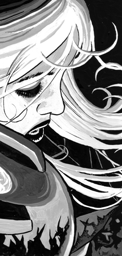 1girl 8bitmaximo armor female_focus greyscale lips long_hair maximo_v._lorenzo metroid monochrome nintendo open_mouth samus_aran solo