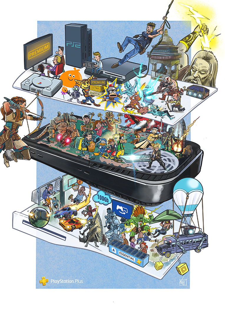 aloy_(horizon) arrow_(projectile) basketball blanka bloodborne bow_(weapon) bus capcom car character_request chun-li clank clicker_(the_last_of_us) cloud_strife copyright_request death_stranding demon&#039;s_souls donald_duck ellie_(the_last_of_us) final_fantasy final_fantasy_vii final_fantasy_vii_remake fortnite game_console god_of_war goofy handheld_game_console holding holding_bow_(weapon) holding_sword holding_weapon horizon_(video_game) horizon_zero_dawn japanese_clothes joel_(the_last_of_us) keyblade kingdom_hearts kratos_(god_of_war) motor_vehicle multiple_boys multiple_girls nathan_drake official_art official_wallpaper playing_games playstation_1 playstation_2 playstation_3 playstation_portable ratchet_&amp;_clank ratchet_(ratchet_&amp;_clank) rocket_league sakai_jin sam_porter_bridges simple_background soccer sora_(kingdom_hearts) street_fighter sword television the_last_of_us the_last_of_us_(series) tree uncharted_4 weapon zeus_(god_of_war)