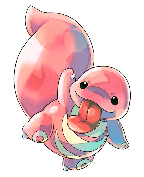animal_focus arm_up black_eyes bright_pupils claws full_body gen_1_pokemon hijirino_yuuta lickitung looking_at_viewer nintendo no_humans pokemon pokemon_(creature) simple_background solo tongue tongue_out white_background white_pupils