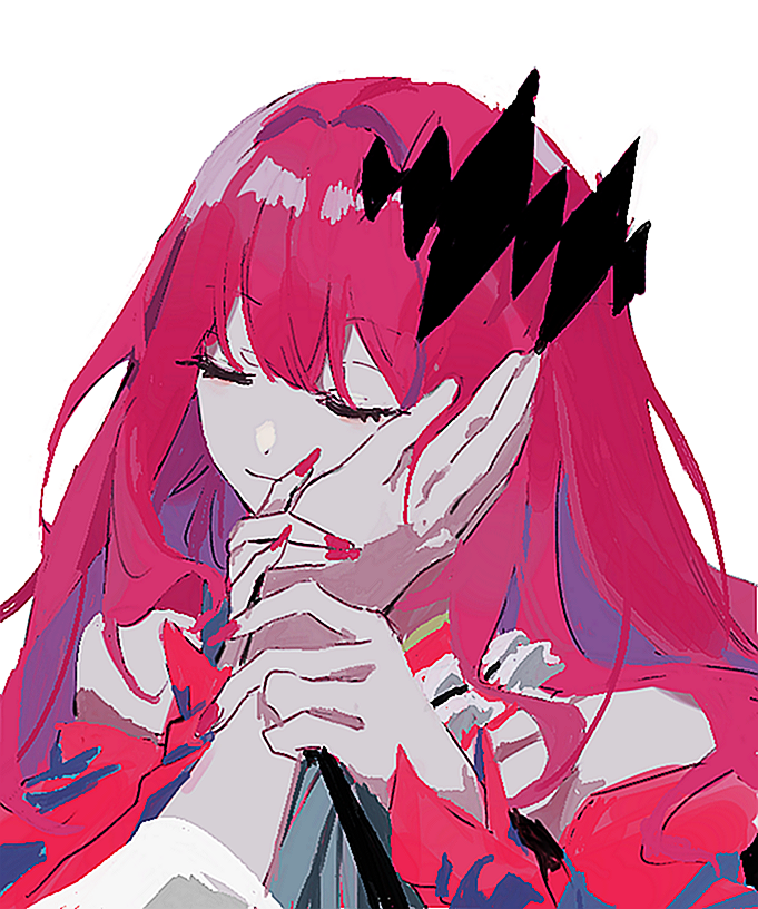 2girls baobhan_sith_(fate) baobhan_sith_(first_ascension)_(fate) closed_eyes fate/grand_order fate_(series) hair_between_eyes long_hair morgan_le_fay_(fate) mother_and_daughter multiple_girls nail_polish pink_hair simple_background smile ss_un17