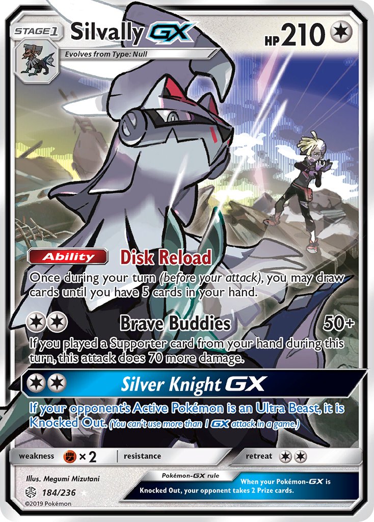 1boy artist_name black_pants black_shirt blonde_hair card_(medium) character_name closed_mouth company_name copyright_name copyright_notice english_text gen_7_pokemon gladion_(pokemon) grey_eyes legendary_pokemon mizutani_megumi nintendo official_art pants pokemon pokemon_(creature) pokemon_card pokemon_focus pokemon_sm pokemon_tcg rubble shirt shoes silvally solo_focus standing third-party_source trading_card type:_null