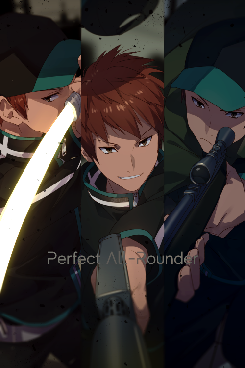1boy aiming aiming_at_viewer arafune_tetsuji baseball_cap black_headwear black_jacket black_pants blurry brown_eyes brown_hair cloak covered_face depth_of_field dust echo_(circa) english_text frown glowing glowing_sword glowing_weapon green_cloak grin gun hand_up hat hat_loss holding holding_gun holding_sword holding_weapon jacket long_sleeves looking_at_viewer looking_away looking_back male_focus multiple_views outstretched_arm pants profile rifle scope shirt short_hair smile sniper_rifle sword weapon world_trigger zipper_pull_tab