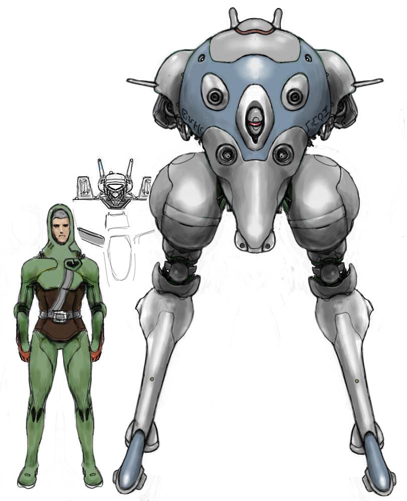 1boy alien armor bad_id bad_pixiv_id belt bodysuit cannon choujikuu_yousai_macross comparison emblem energy_gun esbeliben giant izo_(bjc000510) macross mecha military military_uniform non-humanoid_robot pilot pilot_suit realistic redesign regult robot science_fiction soldier spacesuit vf-1 vf-1j walker_(robot) weapon zentradi