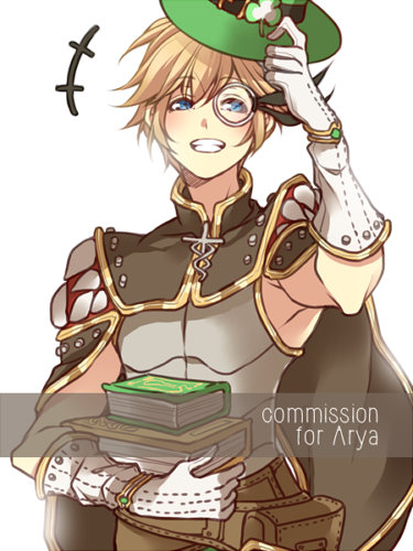 +++ 1boy belt belt_pouch blonde_hair blue_eyes book brown_belt brown_cape cape commission creator_(ragnarok_online) fumiddition gloves green_hat grey_shirt grin hat hat_tip holding holding_book looking_at_viewer lowres male_focus monocle pouch ragnarok_online round_eyewear shirt short_hair simple_background sleeveless sleeveless_shirt smile solo top_hat upper_body white-framed_eyewear white_background white_gloves