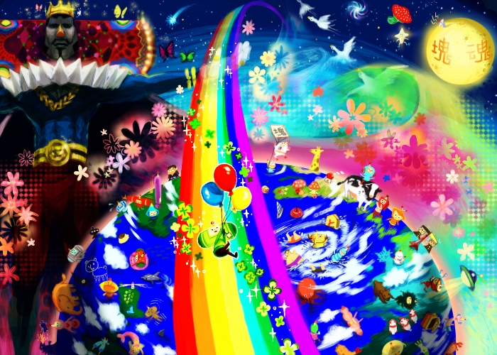 absolutely_everyone ace_(katamari_damacy) balloon bear belt beyond_(katamari_damacy) bird black_hole boat bug butterfly cancan_(katamari_damacy) cape cat cloud clover clovers colorful columbo_(katamari_damacy) cow crab crown daisy_(katamari_damacy) dinosaur dipp_(katamari_damacy) dolphin drooby_(katamari_damacy) earth_(planet) eiffel_tower elephant everyone fabulous fire fire flower food foomin_(katamari_damacy) four-leaf_clover fujio_(katamari_damacy) giraffe havana_(katamari_damacy) honey_(katamari_damacy) huey_(katamari_damacy) ichigo_(katamari_damacy) bug johnson_(katamari_damacy) june_(katamari_damacy) jungle_(katamari_damacy) katamari_damacy kimihiyo king_of_all_cosmos kinoko_(katamari_damacy) kite kuro_(katamari_damacy) l&#039;amour_(katamari_damacy) lalala_(katamari_damacy) lucha_(katamari_damacy) macho_(katamari_damacy) marcy_(katamari_damacy) mermaid miki_(katamari_damacy) miso_(katamari_damacy) monster_girl moon mushroom nature nickel_(katamari_damacy) nik_(katamari_damacy) nutsuo_(katamari_damacy) octopus odeko_(katamari_damacy) odeon_(katamari_damacy) opeo_(katamari_damacy) panda peso_(katamari_damacy) planet pudding rainbow satellite shark shikao_(katamari_damacy) shooting_star shrimp shrimp_tempura shy_(katamari_damacy) signolo_(katamari_damacy) snowman tempura the_prince twinkle_(katamari_damacy) ufo velvet_(katamari_damacy) watercraft whirlpool
