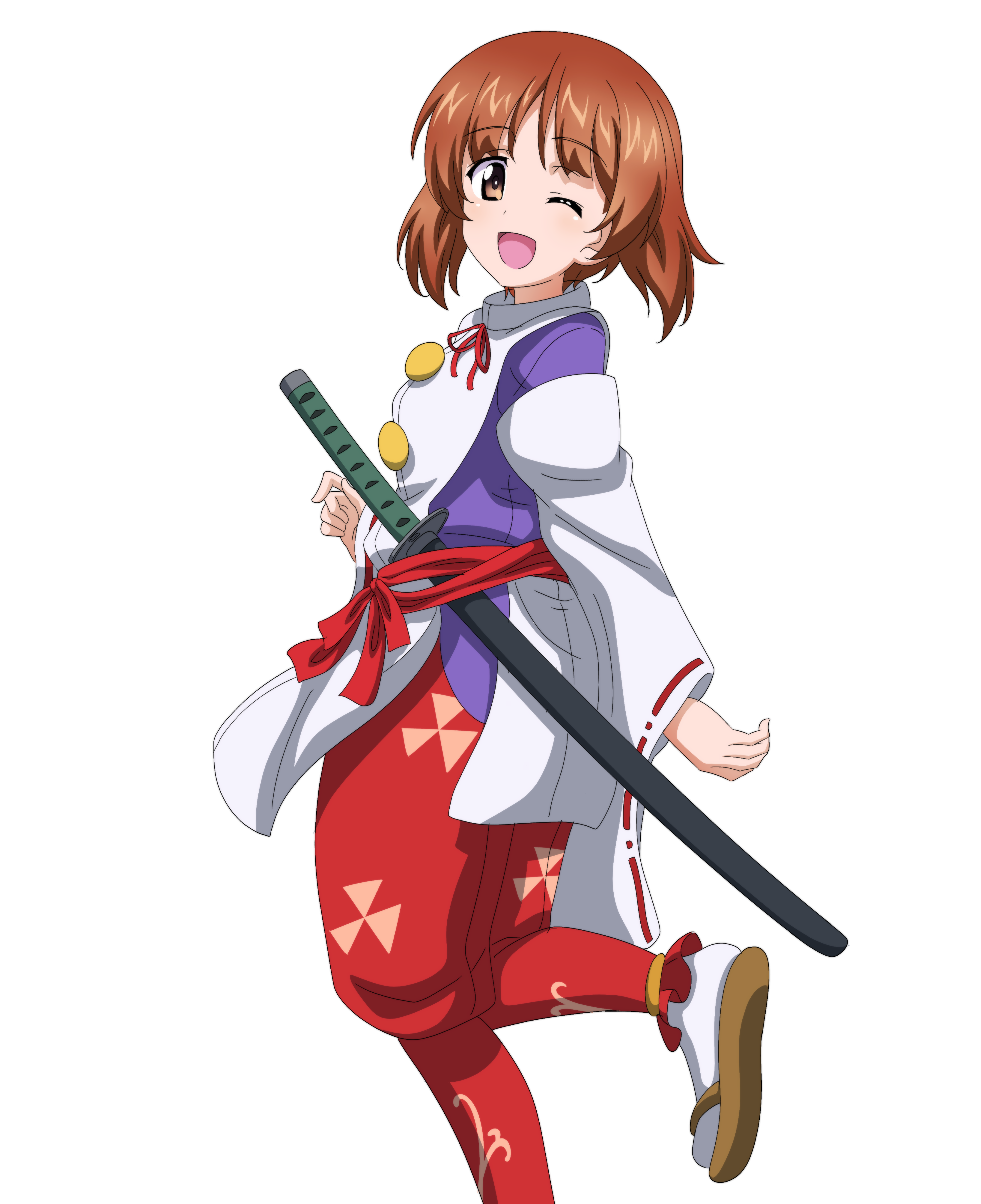 1girl absurdres commentary commission commissioner_upload cosplay english_commentary girls_und_panzer highres houjou_tokiyuki_(nige_jouzu_no_wakagimi) houjou_tokiyuki_(nige_jouzu_no_wakagimi)_(cosplay) key_(gaigaigai123) nige_jouzu_no_wakagimi nishizumi_miho second-party_source