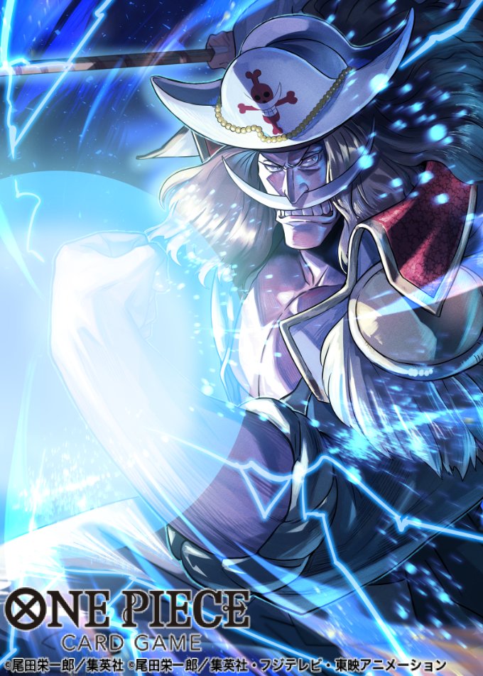 1boy aged_down blonde_hair clenched_hand clenched_teeth collared_coat commentary_request copyright_name devil_fruit_power edward_newgate epaulettes facial_hair hat holding holding_weapon incoming_attack jolly_roger long_hair male_focus mustache official_art one_piece one_piece_card_game solo teeth tobo_katsuo upper_body weapon whitebeard_pirates_jolly_roger