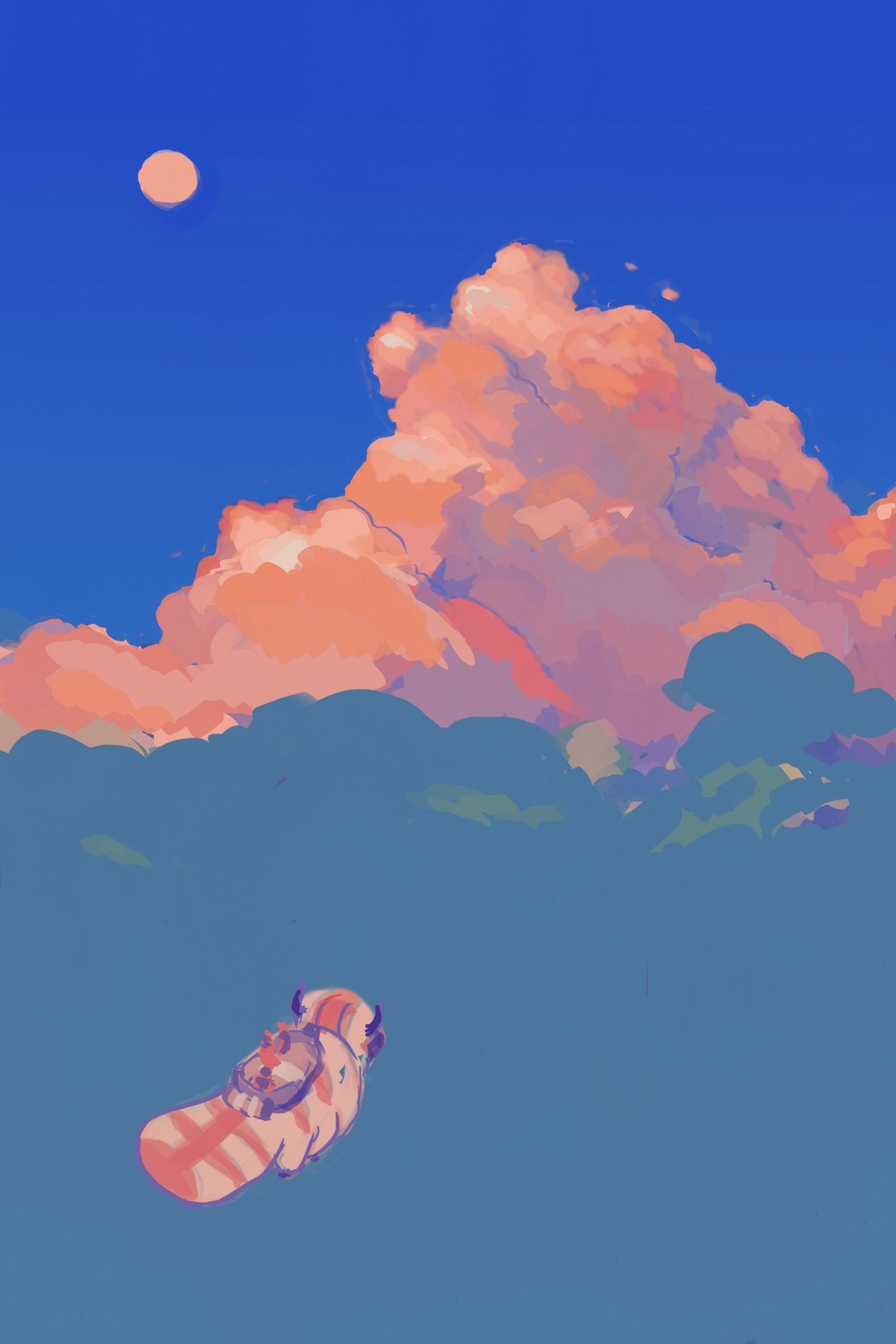 2boys 2girls aang appa avatar:_the_last_airbender avatar_legends cloud deepspaceobject flying golden_hour highres katara multiple_boys multiple_girls sky sokka toph_beifong