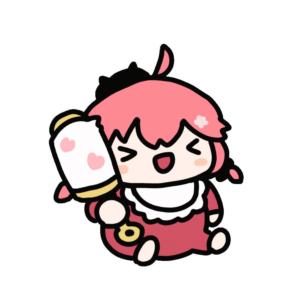 &gt;_&lt; 1girl ahoge animated animated_gif baby barefoot bell bib black_headwear blush_stickers chibi commentary detached_sleeves english_commentary closed_eyes fuwafuwa_35 holding hololive looping_animation neck_bell o_o pink_hair rattle sakura_miko sitting solo transparent_background virtual_youtuber aged_down