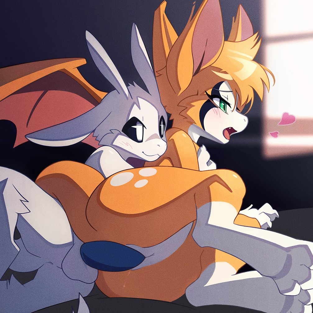 ancesra anus ass blue_eyes blush cleft_of_venus dripping dust:_an_elysian_tail fluffy furry green_eyes heart lying nimbat no_bra no_panties nude on_side open_mouth orgasm ori penis pussy pussy_juice sex shiny_skin simple_background smile tail uncensored vaginal wings