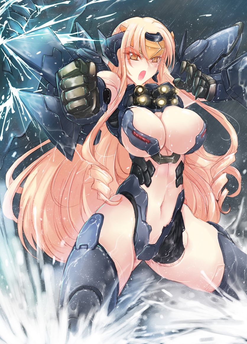 1girl 4.211_brass_knuckles android armor assault_mount_3.25_sting-blades bikini_armor brass_knuckles breasts cannon chest_cannon gun haganef jaeger_(pacific_rim) joints large_breasts legendary_pictures mecha mecha_musume missile_launcher pacific_rim pan_pacific_defense_corps revealing_clothes robot robot_joints rocket_launcher striker_eureka underboob weapon wmb2x90_anti-kaiju_missile_launcher wrist_blades